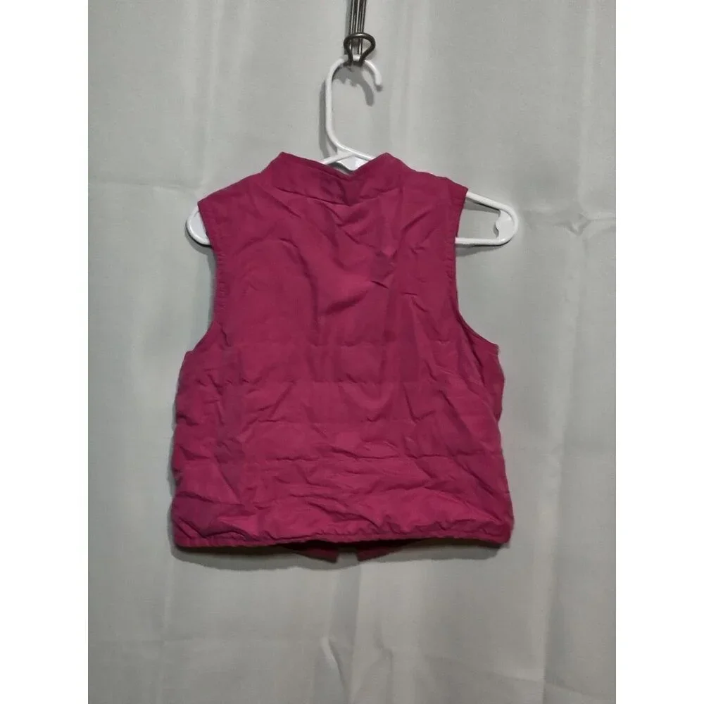 Vintage Pink Winnie The Pooh Vest Girls Size 5 Full Zip Butterflies